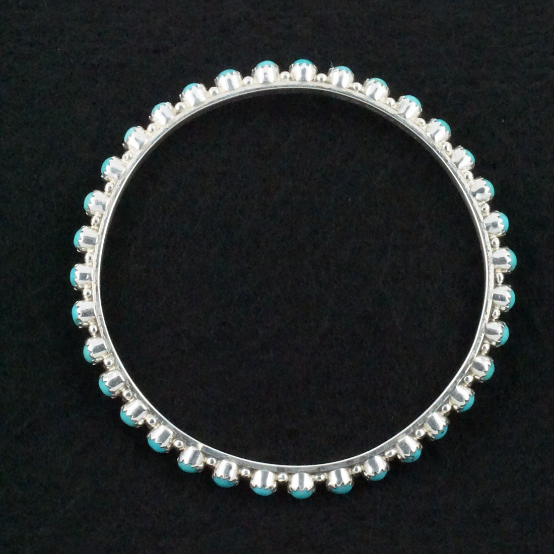 Gaynell Parker Turquoise & Sterling Silver Bangle Bracelet