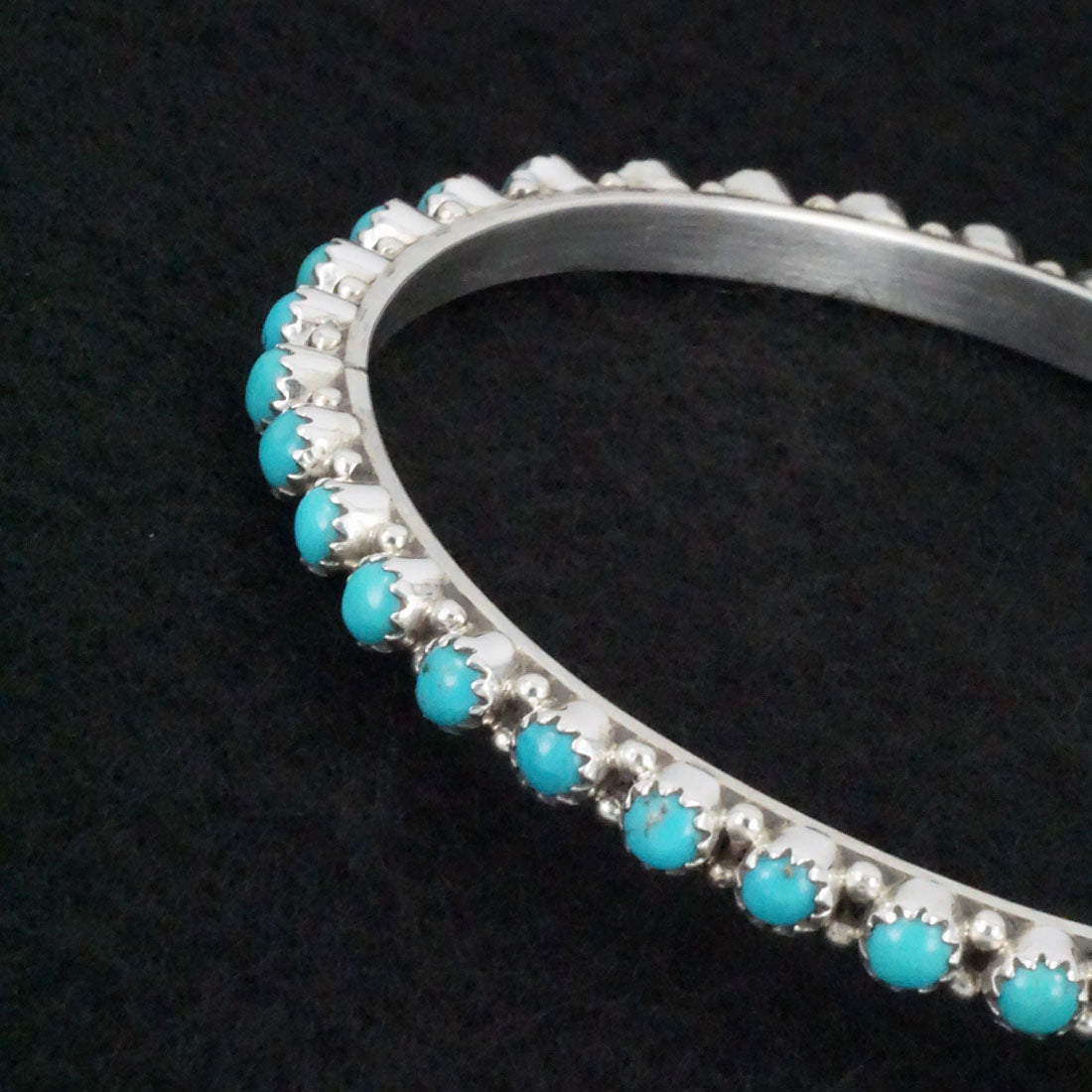 Gaynell Parker Turquoise & Sterling Silver Bangle Bracelet