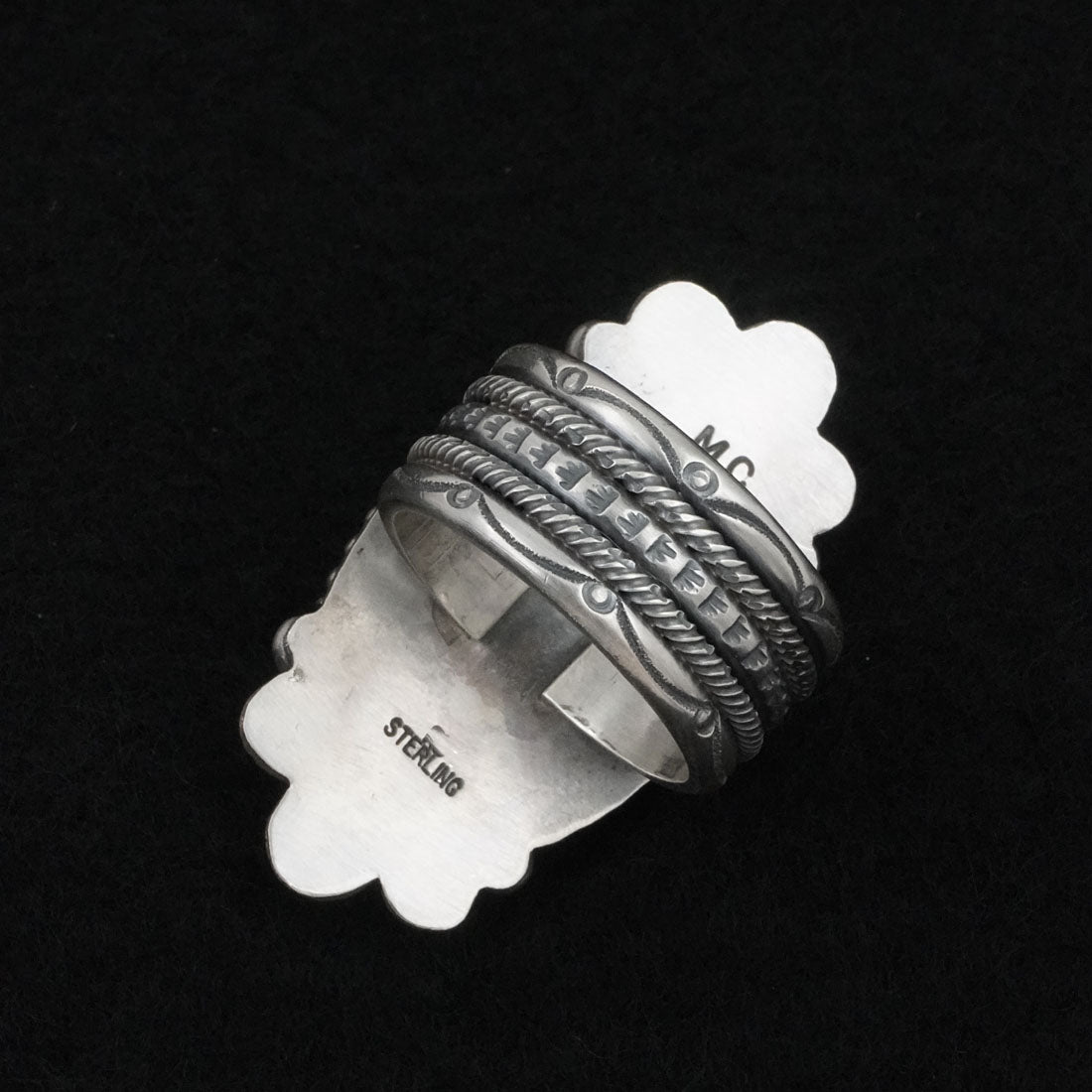 Michael Calladitto Turquoise & Sterling Silver Ring Size 10.5