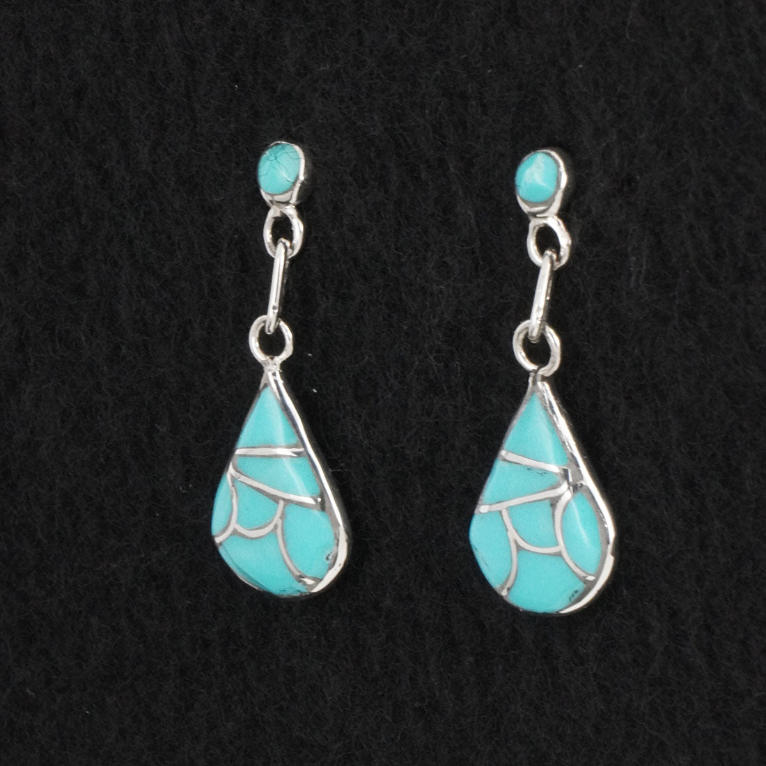 Orena Leekya Turquoise & Sterling Silver Earrings
