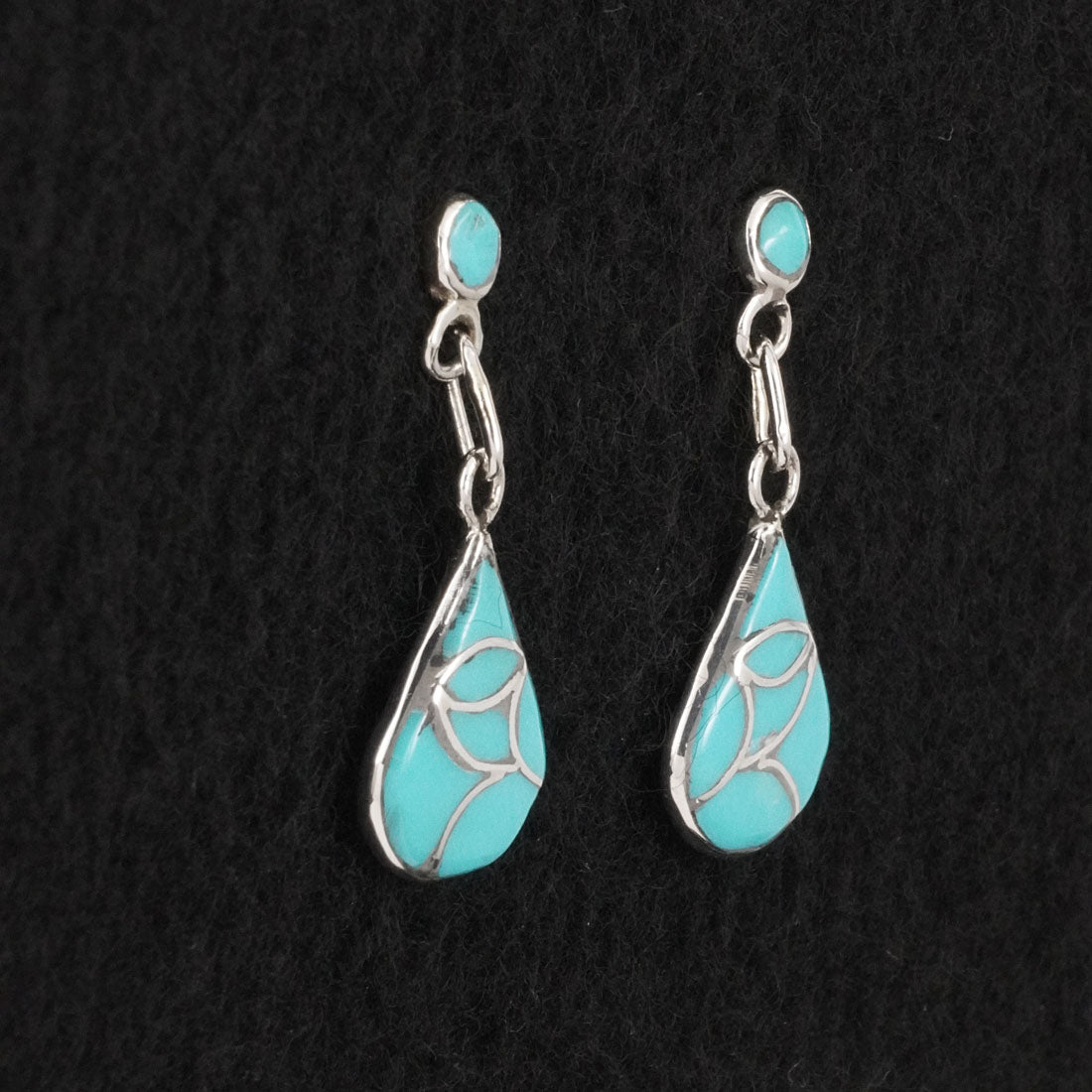 Orena Leekya Turquoise & Sterling Silver Earrings