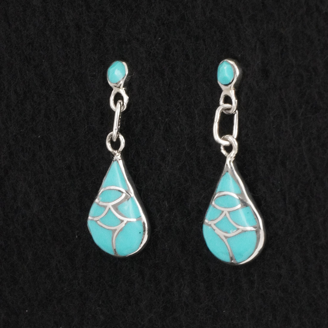 Orena Leekya Turquoise & Sterling Silver Earrings