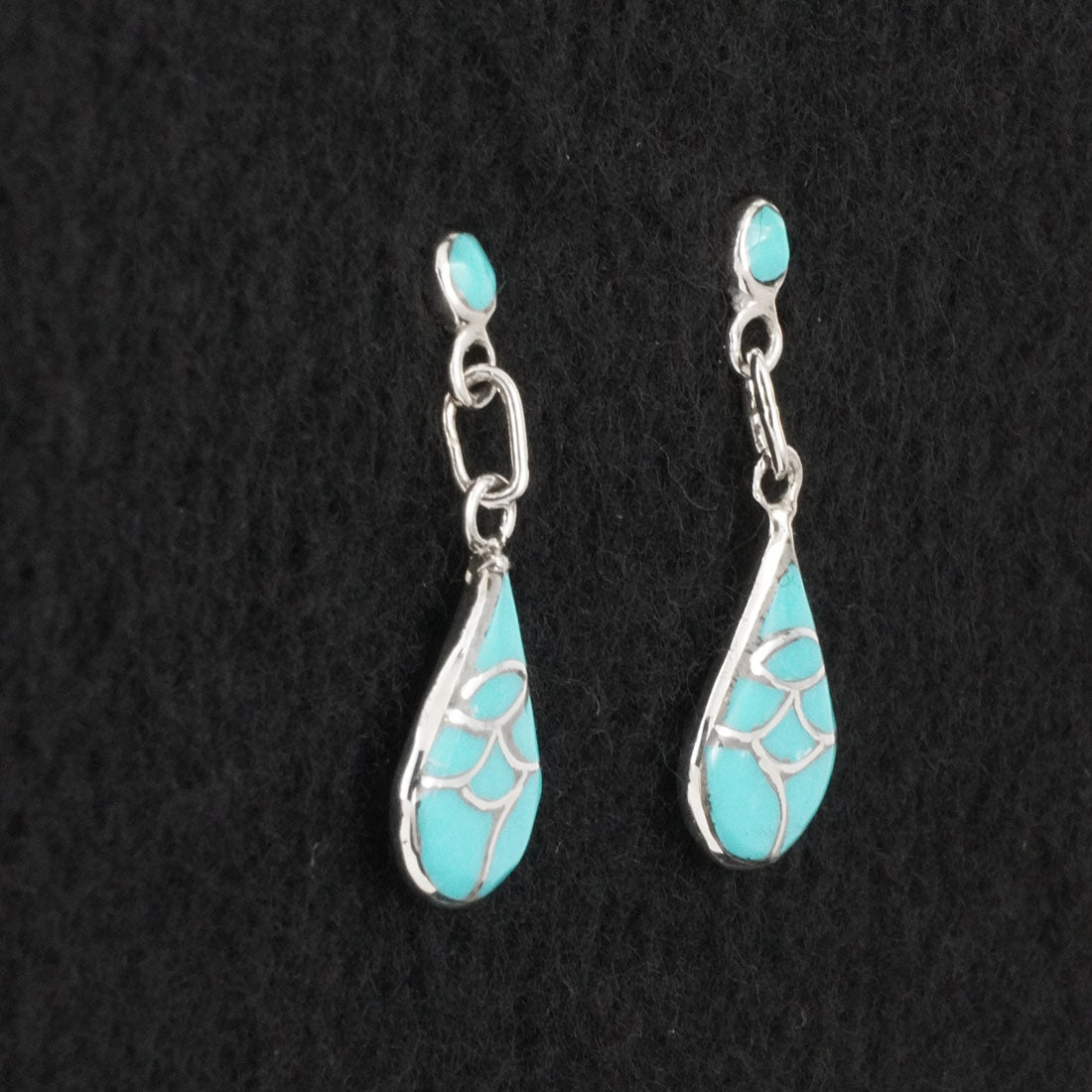 Orena Leekya Turquoise & Sterling Silver Earrings