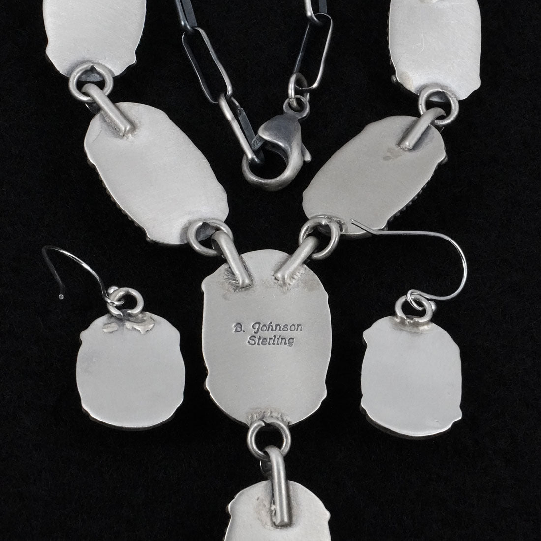 Bobby Johnson Turquoise & Sterling Silver Necklace Set