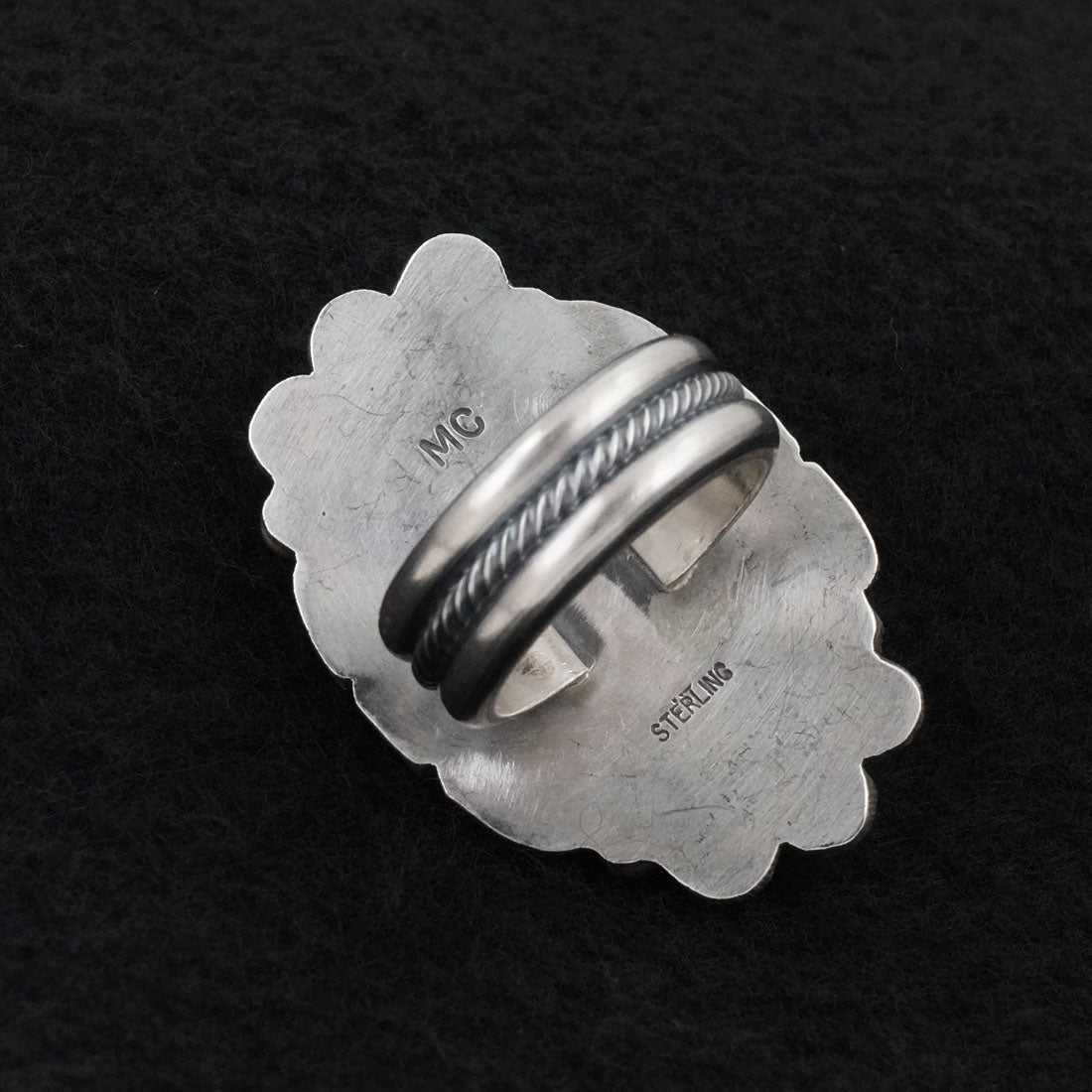 Michael Calladitto Turquoise & Sterling Silver Ring Size 8