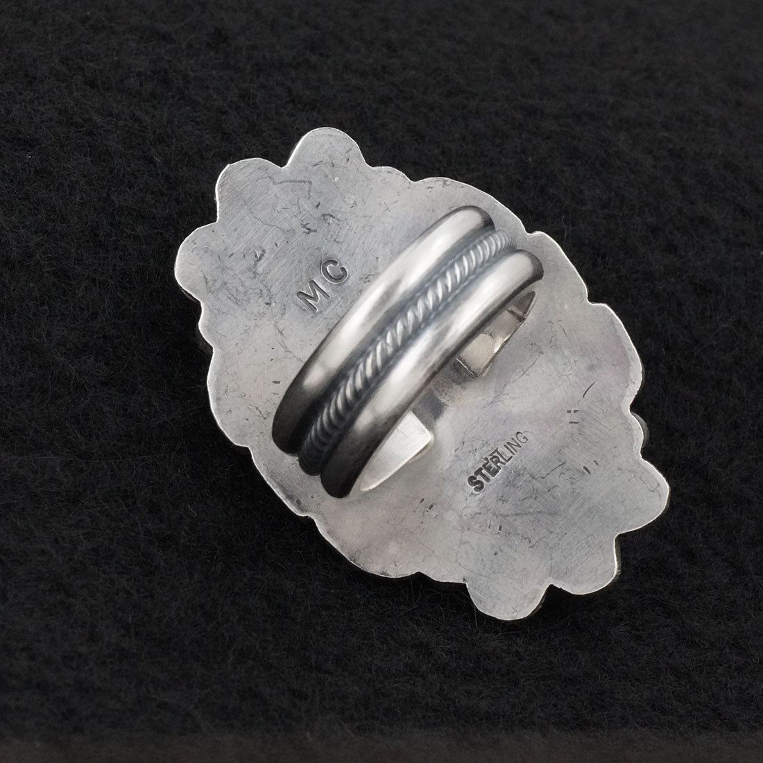 Michael Calladitto Turquoise & Sterling Silver Ring Size 7.5