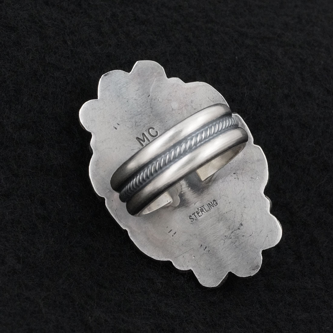 Michael Calladitto Turquoise & Sterling Silver Ring Size 8