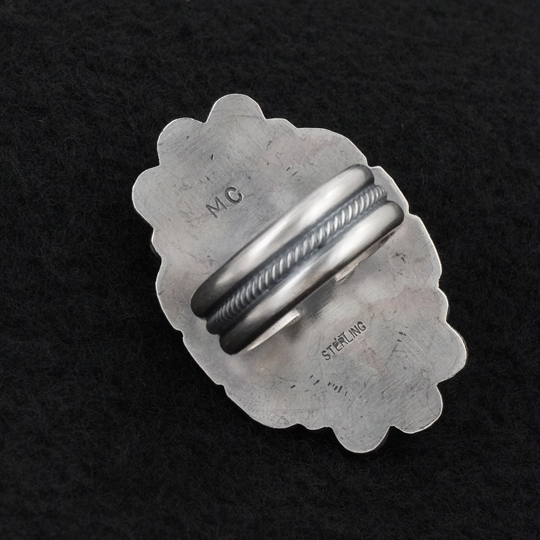 Michael Calladitto Turquoise & Sterling Silver Ring Size 8