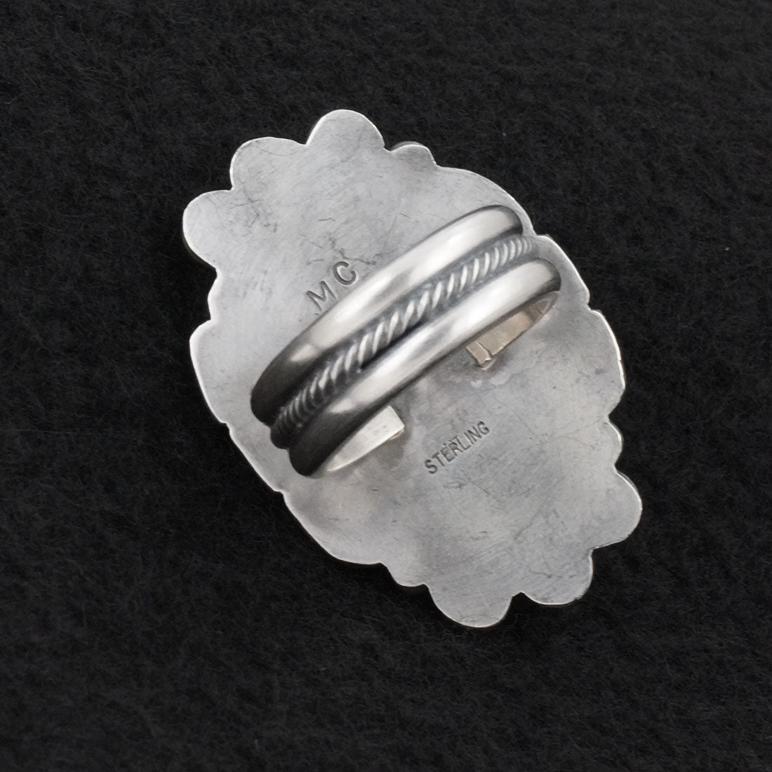 Michael Calladitto Turquoise & Sterling Silver Ring Size 8.5