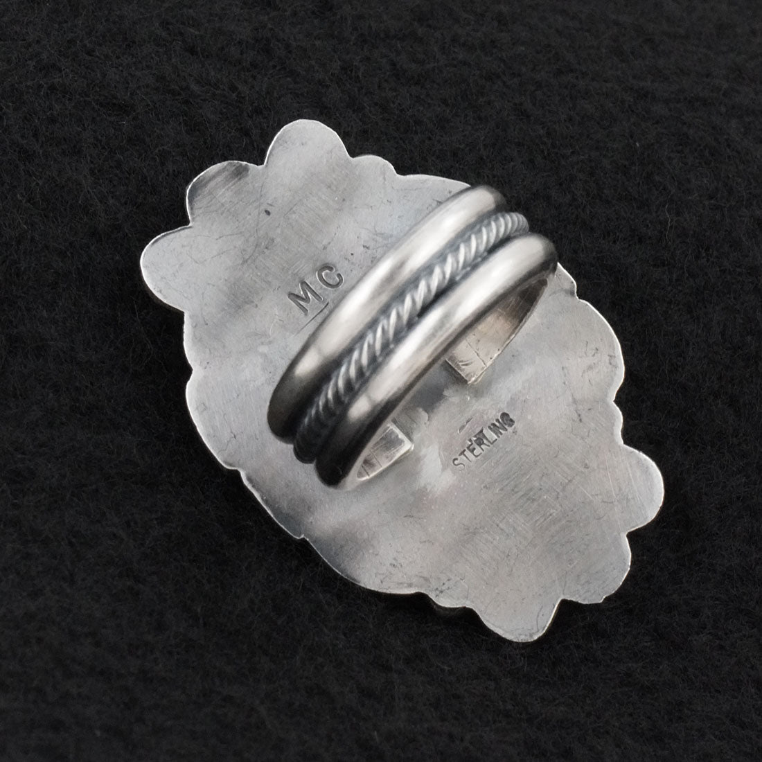 Michael Calladitto Turquoise & Sterling Silver Ring Size 8