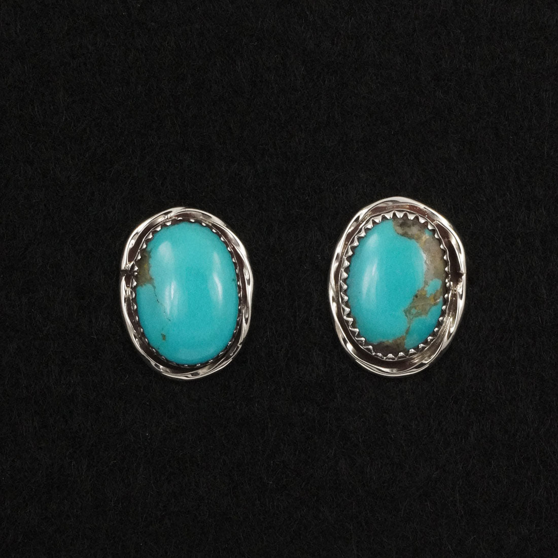 Ernest Hawthorne Turquoise & Sterling Silver Earrings