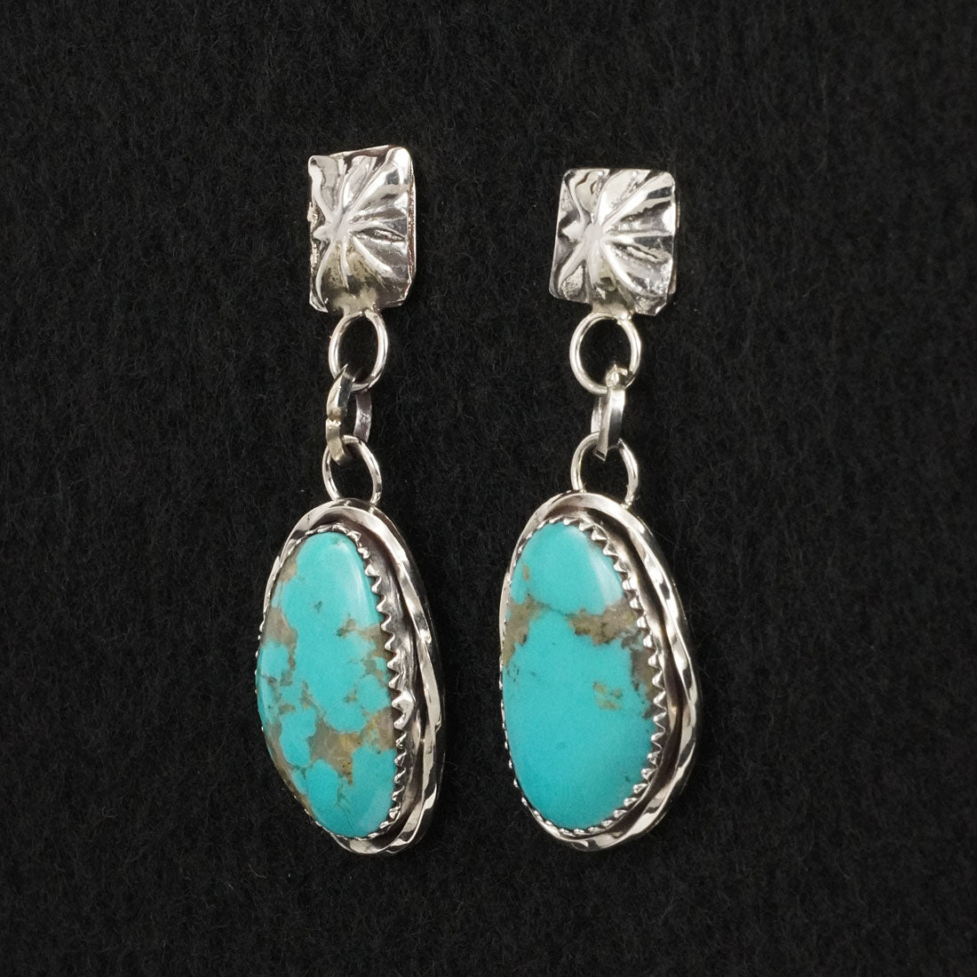 Ernest Hawthorne Turquoise & Sterling Silver Earrings