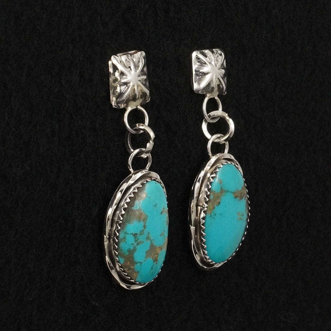 Ernest Hawthorne Turquoise & Sterling Silver Earrings