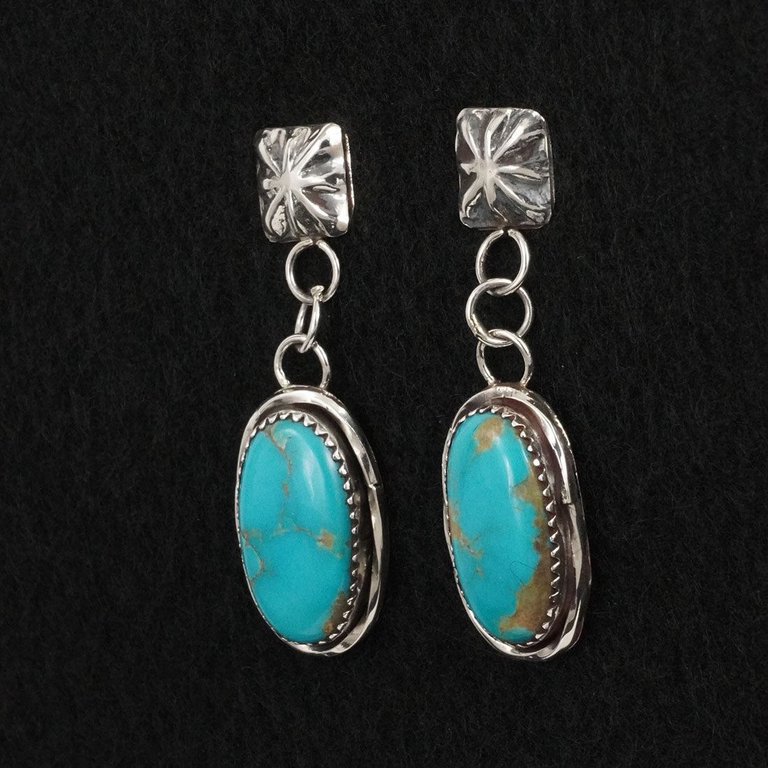 Ernest Hawthorne Turquoise & Sterling Silver Earrings