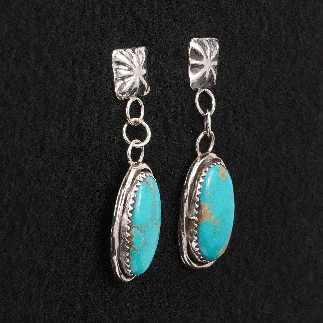 Ernest Hawthorne Turquoise & Sterling Silver Earrings