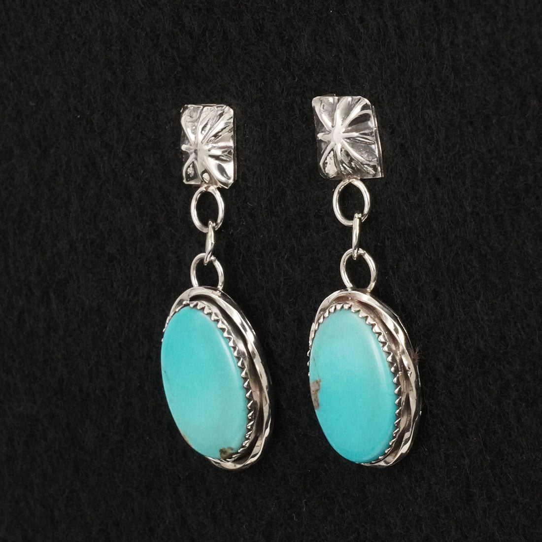 Ernest Hawthorne Turquoise & Sterling Silver Earrings