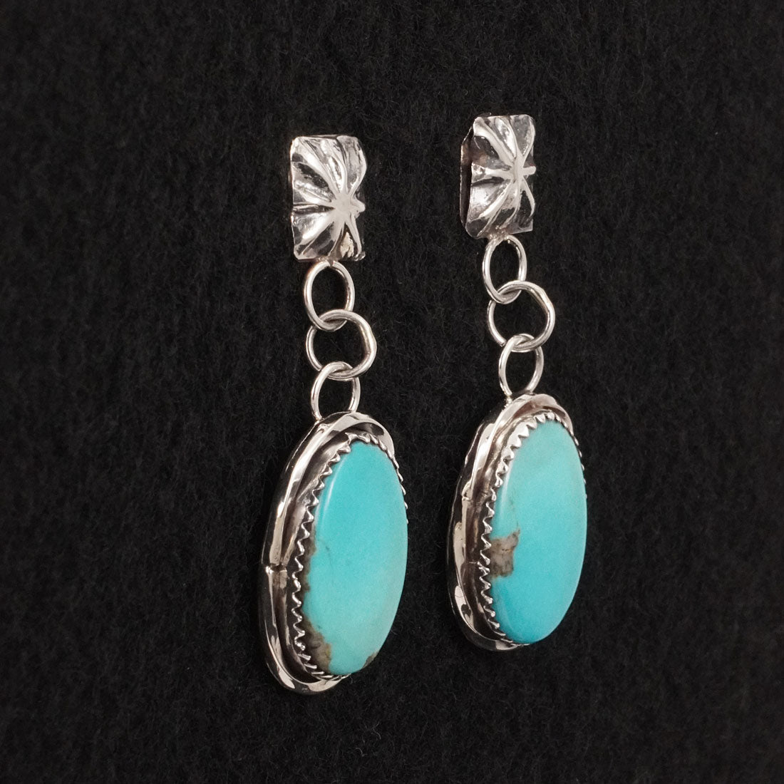 Ernest Hawthorne Turquoise & Sterling Silver Earrings