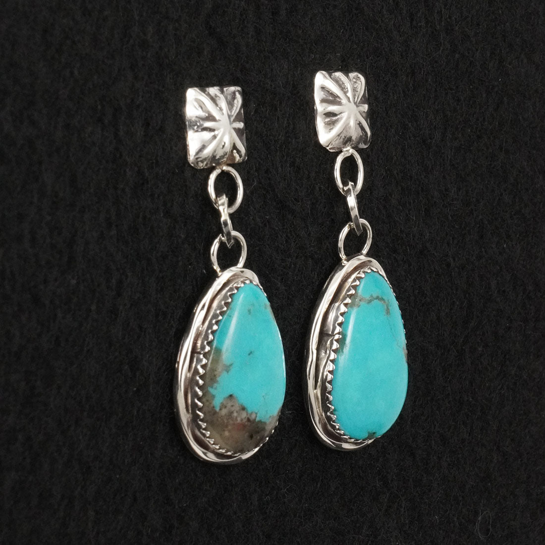Ernest Hawthorne Turquoise & Sterling Silver Earrings