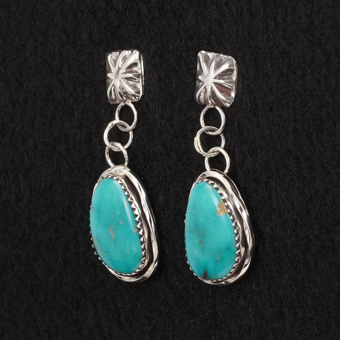 Ernest Hawthorne Turquoise & Sterling Silver Earrings