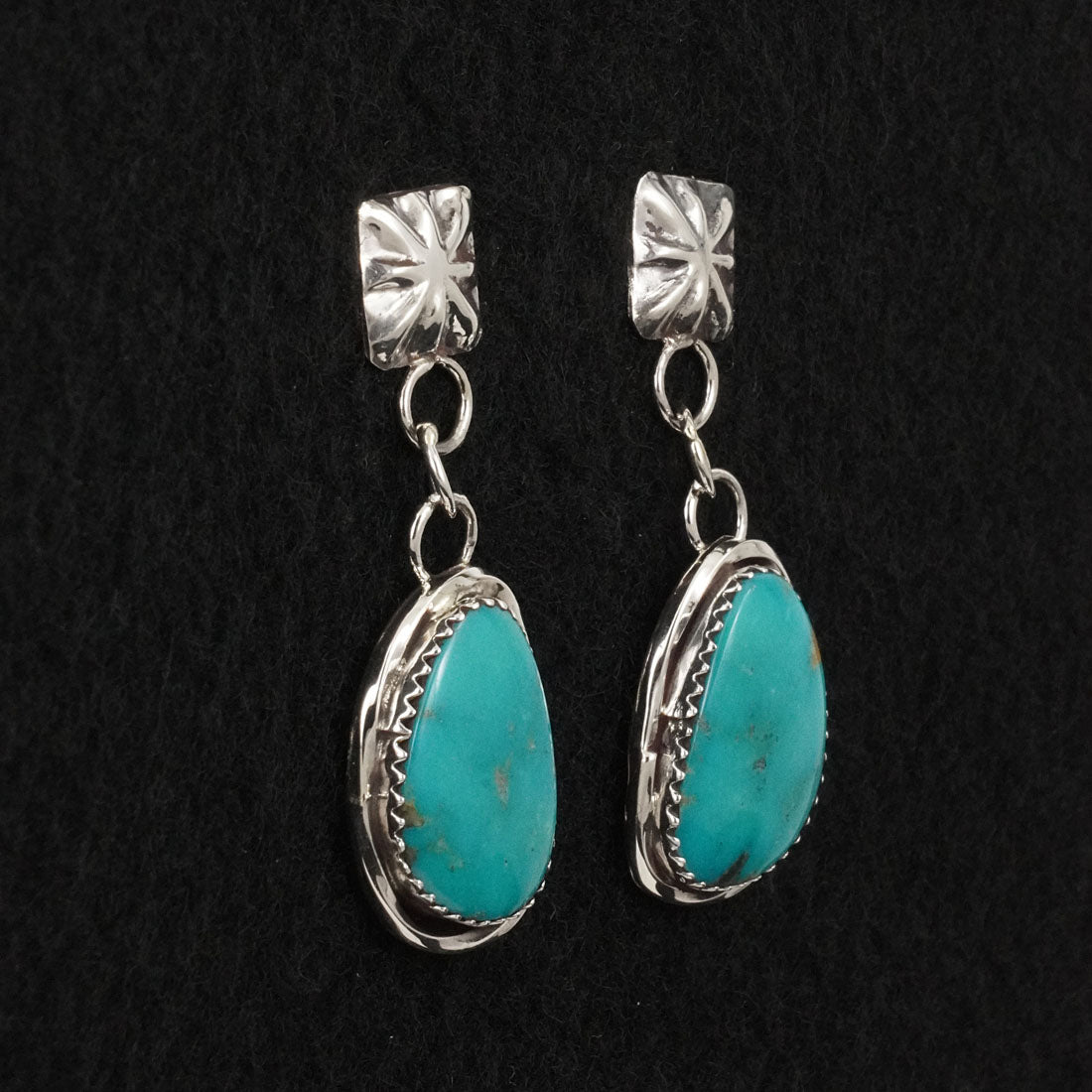Ernest Hawthorne Turquoise & Sterling Silver Earrings