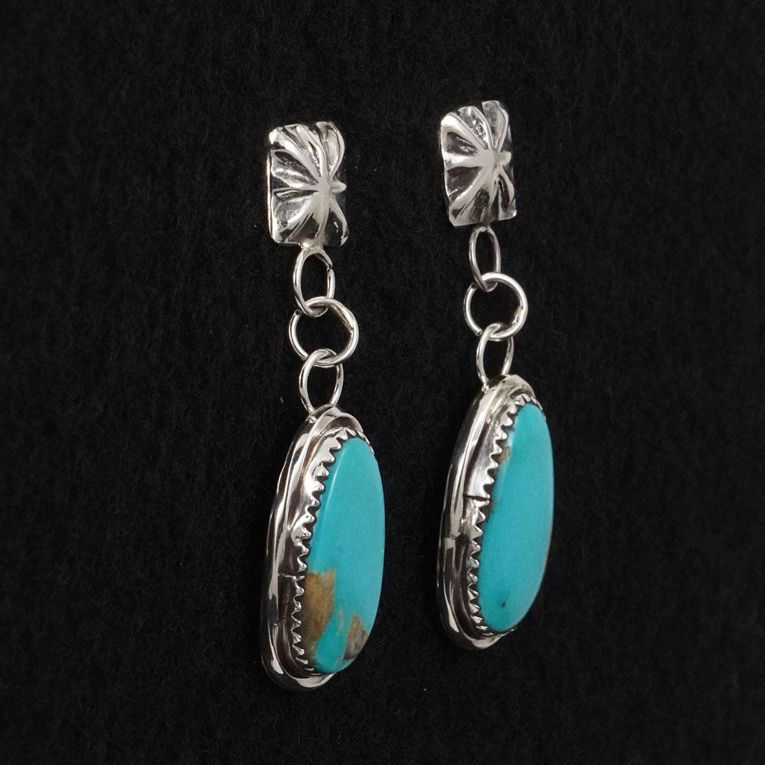 Ernest Hawthorne Turquoise & Sterling Silver Earrings