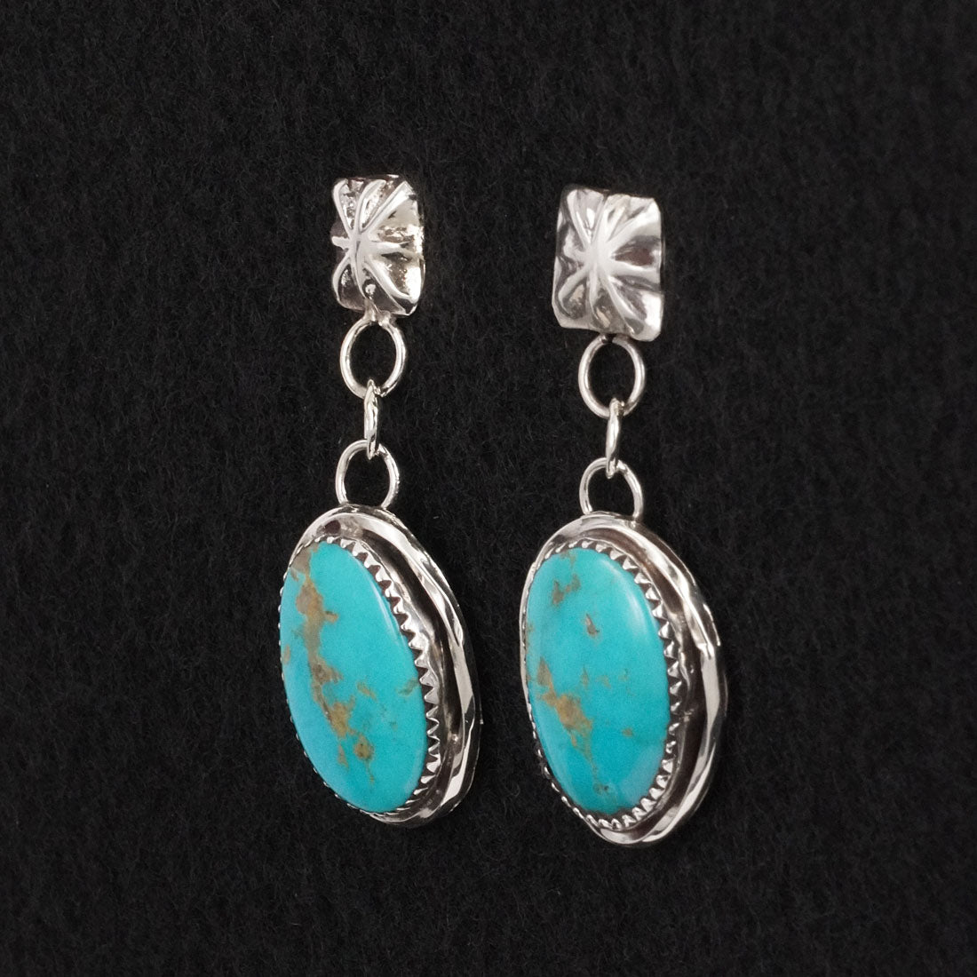 Ernest Hawthorne Turquoise & Sterling Silver Earrings