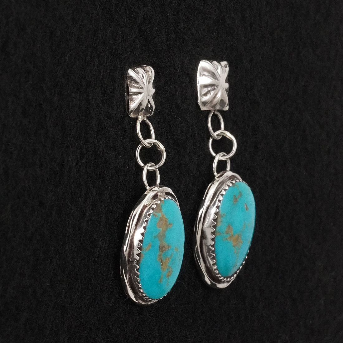 Ernest Hawthorne Turquoise & Sterling Silver Earrings