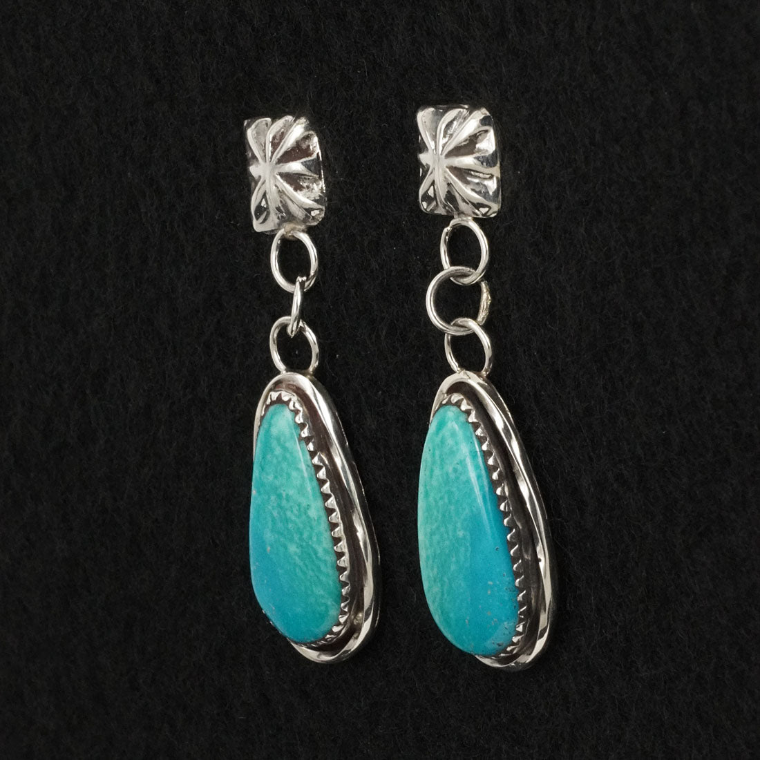Ernest Hawthorne Turquoise & Sterling Silver Earrings