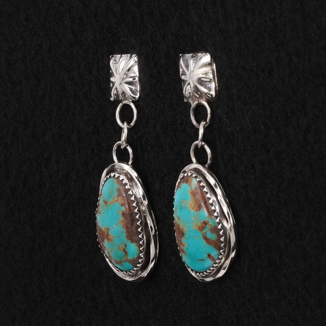 Ernest Hawthorne Turquoise & Sterling Silver Earrings