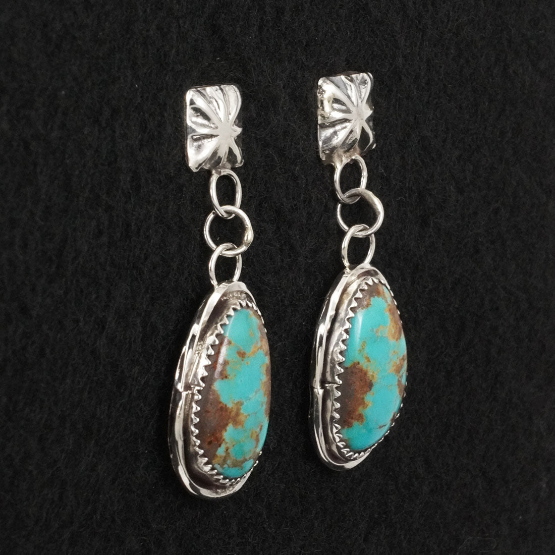 Ernest Hawthorne Turquoise & Sterling Silver Earrings