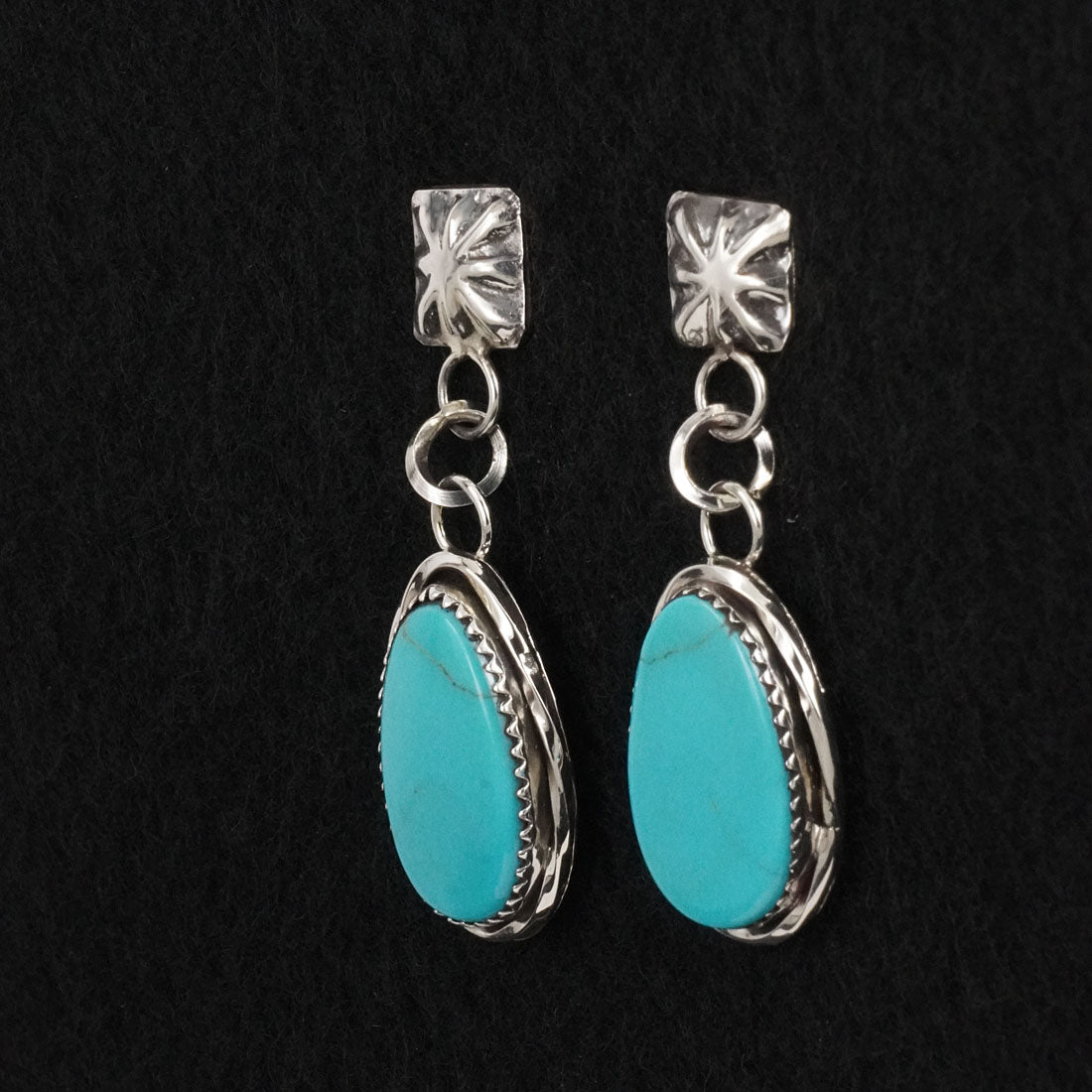 Ernest Hawthorne Turquoise & Sterling Silver Earrings
