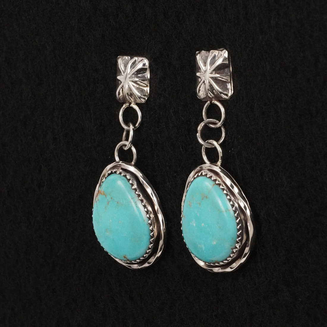 Ernest Hawthorne Turquoise & Sterling Silver Earrings