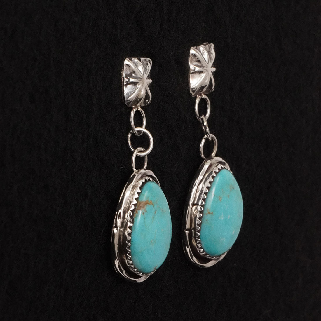 Ernest Hawthorne Turquoise & Sterling Silver Earrings