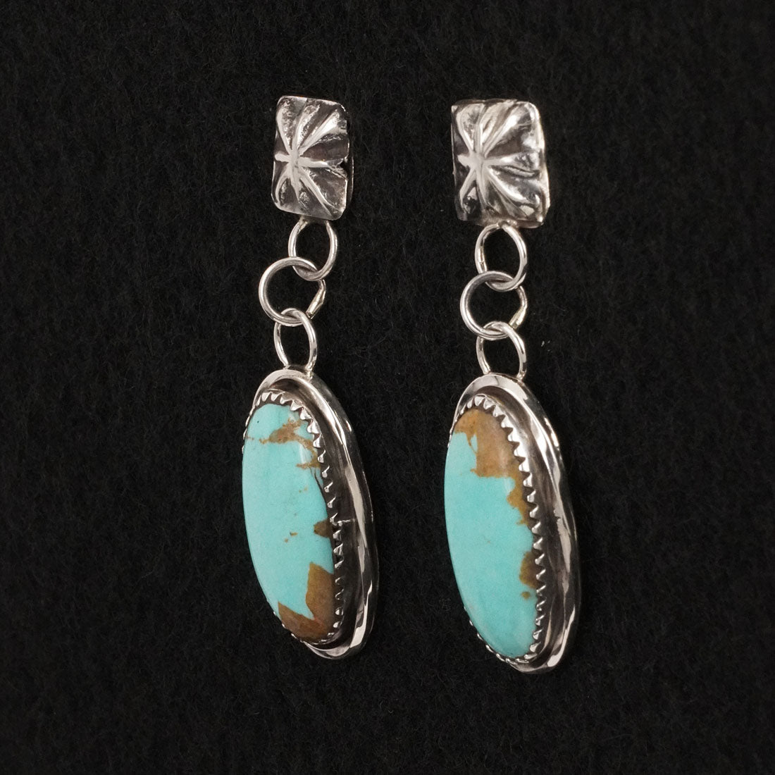 Ernest Hawthorne Turquoise & Sterling Silver Earrings