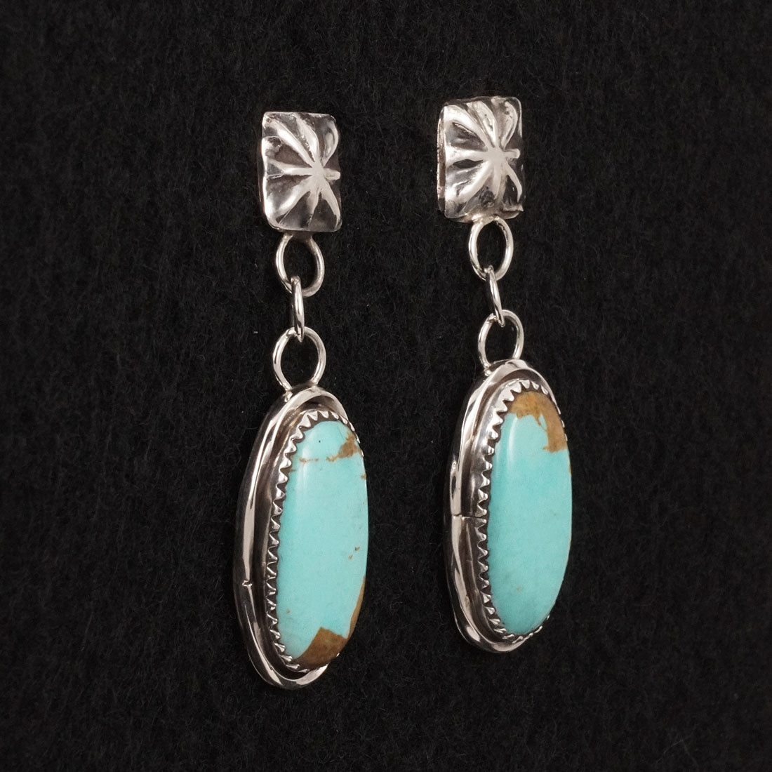 Ernest Hawthorne Turquoise & Sterling Silver Earrings