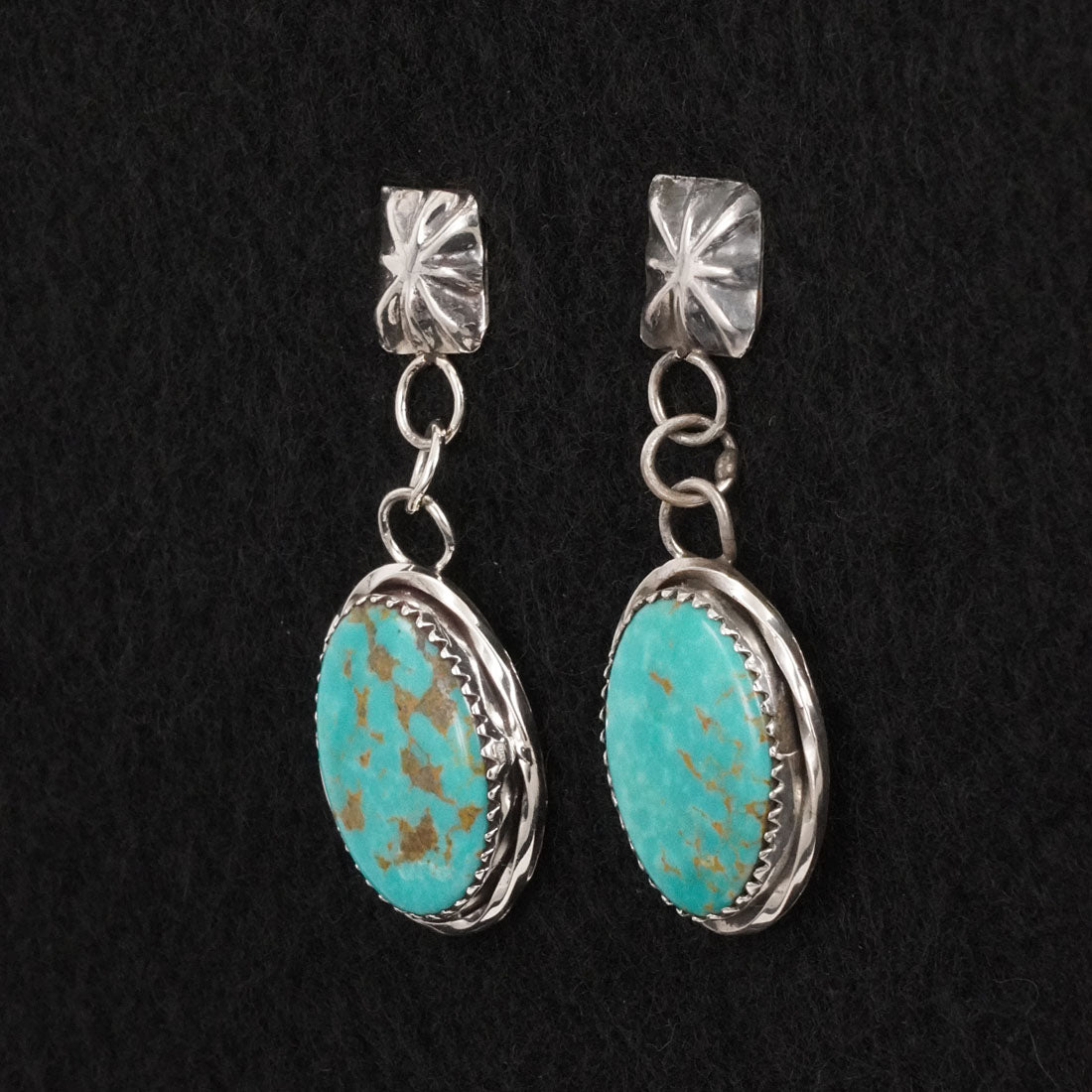 Ernest Hawthorne Turquoise & Sterling Silver Earrings