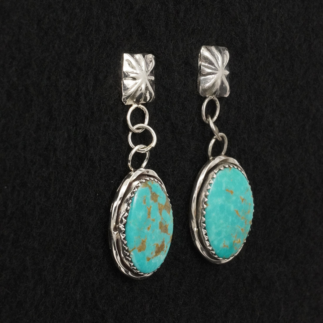 Ernest Hawthorne Turquoise & Sterling Silver Earrings