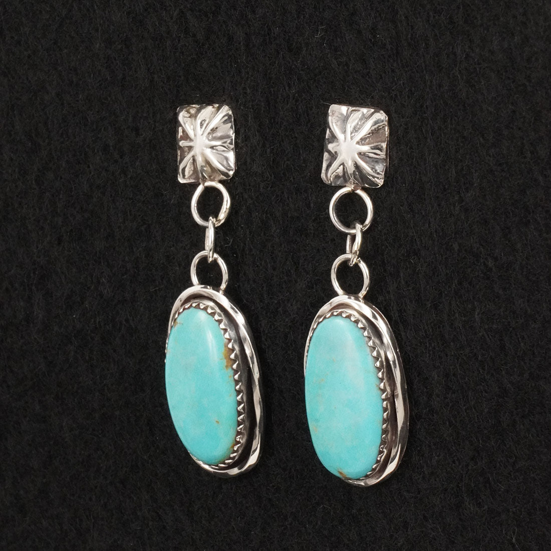 Ernest Hawthorne Turquoise & Sterling Silver Earrings