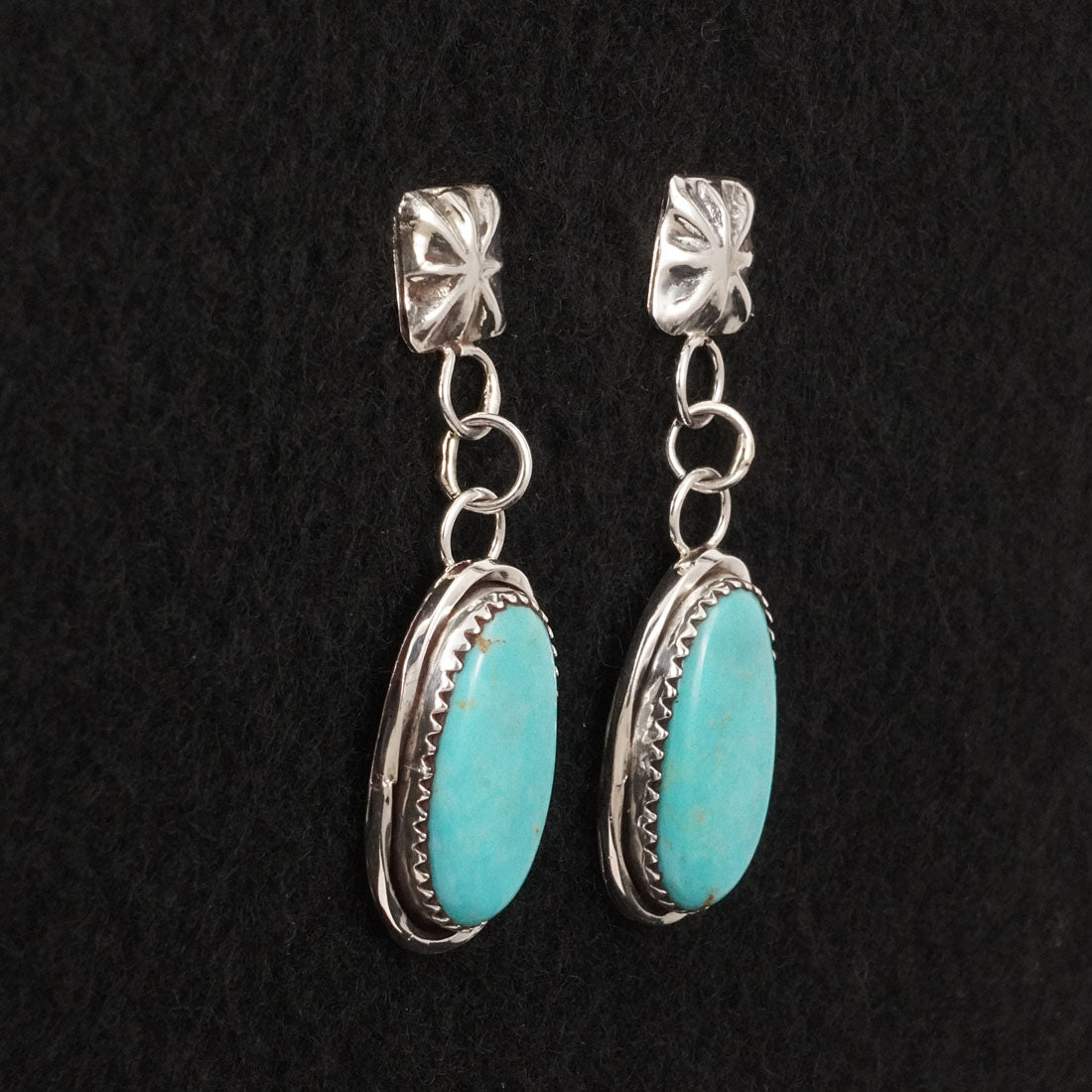 Ernest Hawthorne Turquoise & Sterling Silver Earrings