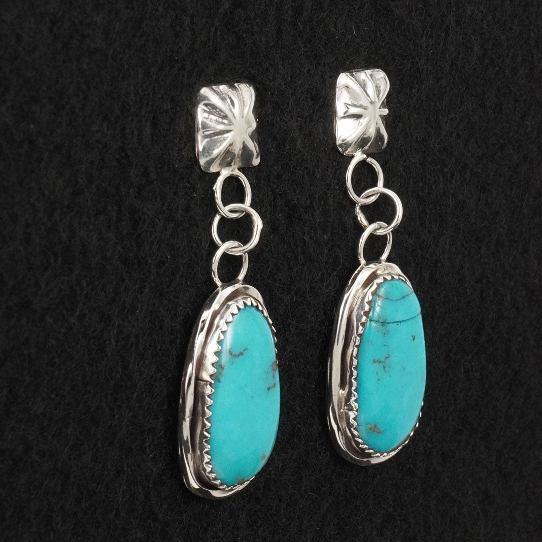 Ernest Hawthorne Turquoise & Sterling Silver Earrings