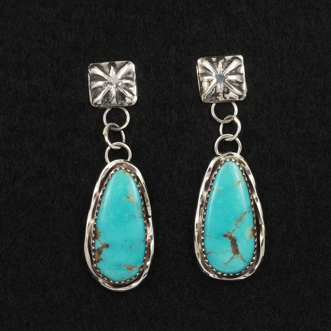 Ernest Hawthorne Turquoise & Sterling Silver Earrings