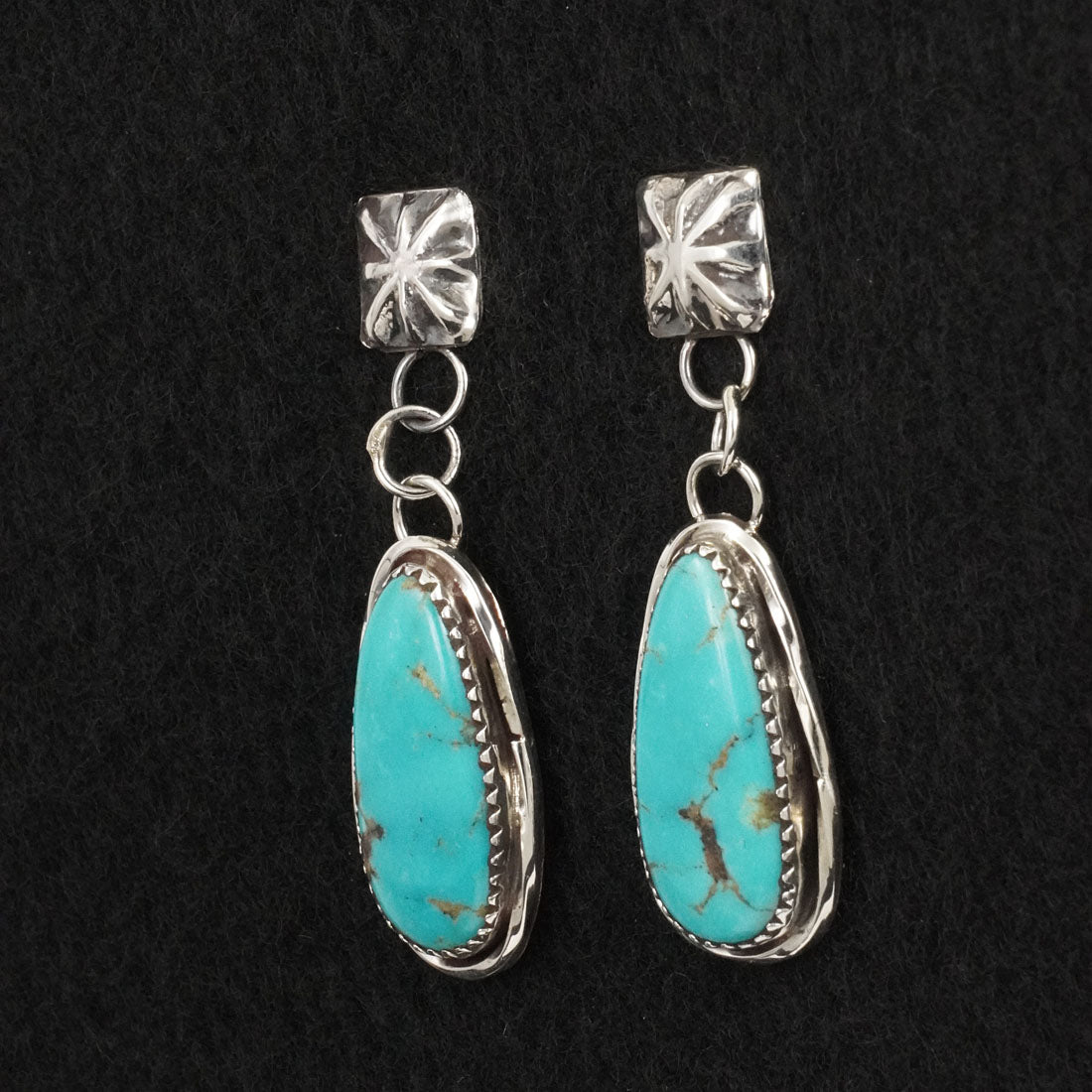 Ernest Hawthorne Turquoise & Sterling Silver Earrings
