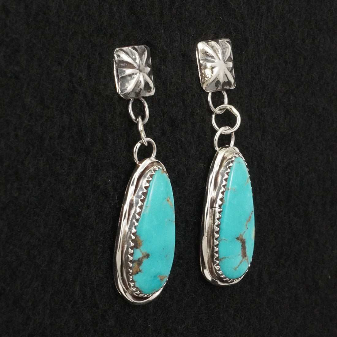 Ernest Hawthorne Turquoise & Sterling Silver Earrings