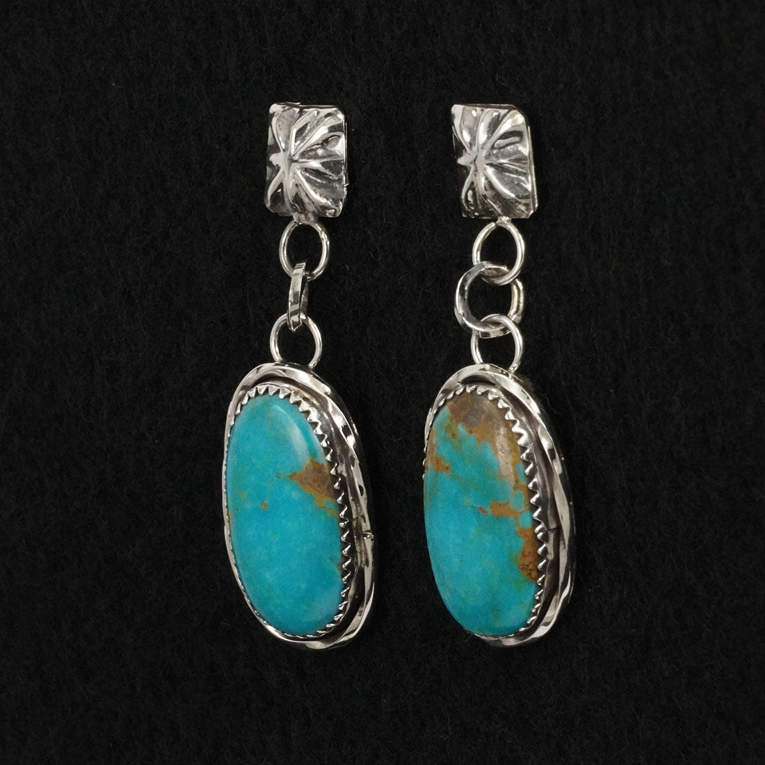 Ernest Hawthorne Turquoise & Sterling Silver Earrings