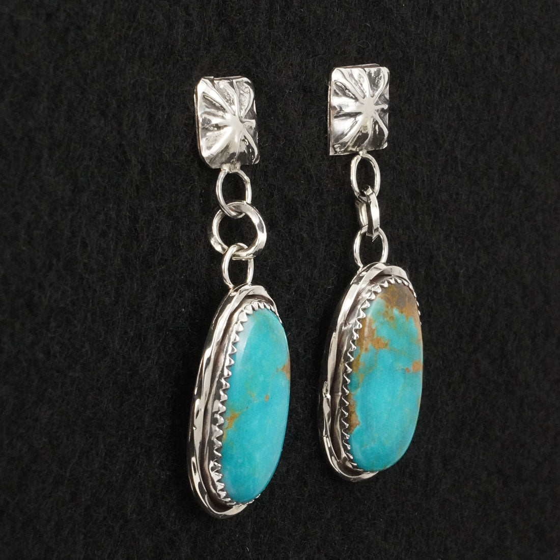Ernest Hawthorne Turquoise & Sterling Silver Earrings