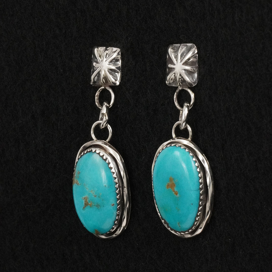 Ernest Hawthorne Turquoise & Sterling Silver Earrings