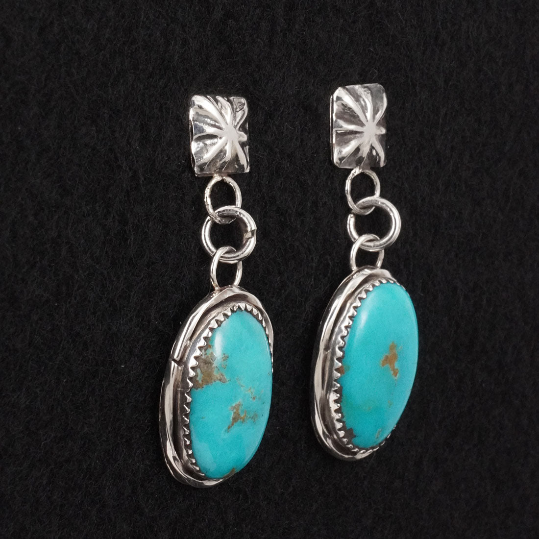 Ernest Hawthorne Turquoise & Sterling Silver Earrings