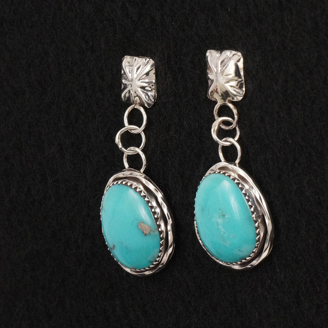 Ernest Hawthorne Turquoise & Sterling Silver Earrings