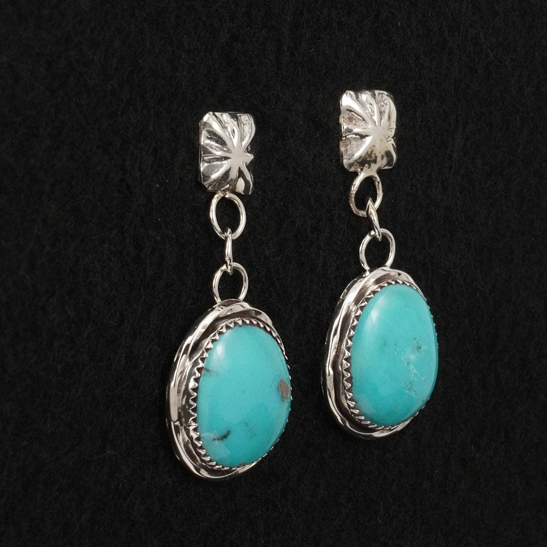 Ernest Hawthorne Turquoise & Sterling Silver Earrings