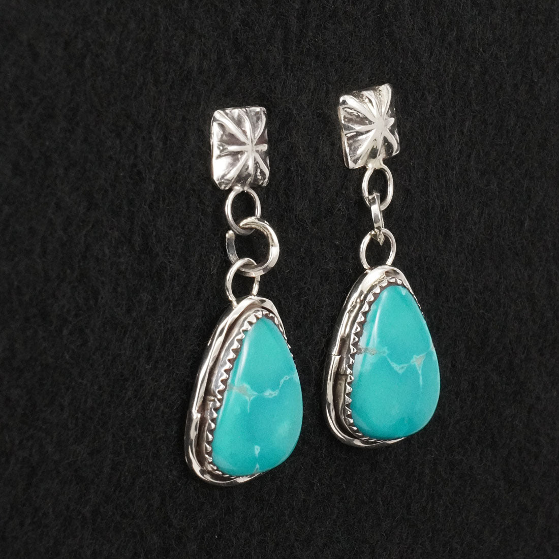 Ernest Hawthorne Turquoise & Sterling Silver Earrings